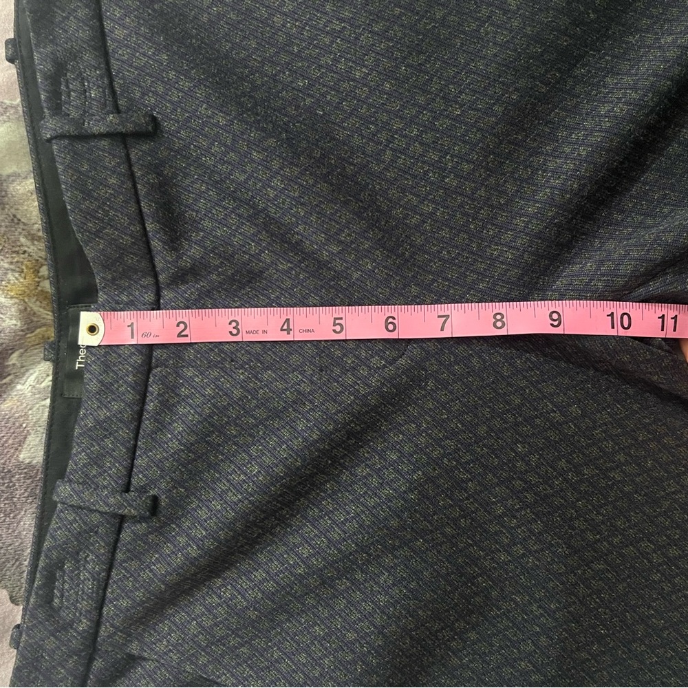 NWT Theory Navy and Gray Patterned Trousers - Picture 9 of 11